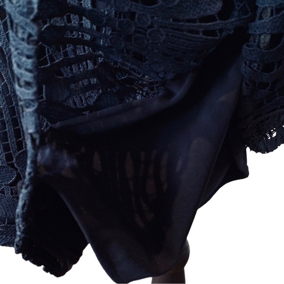 TWO SISTERS THE LABEL TARA DRESS LACE MINI DRESS IN DARK BLUE - Picture 13 of 16